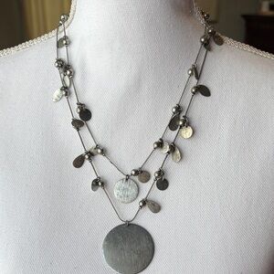 Chic Vintage Multi-Layer Silver Necklace